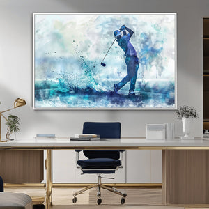 Golf Swing Wall Art Canvas Print - Sports-Inspired