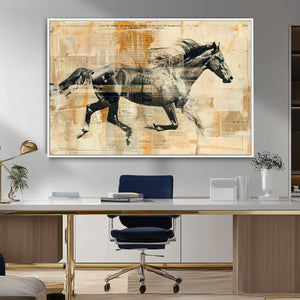 Chines Style Running Horse Western Wall Art | Farmhouse Wall