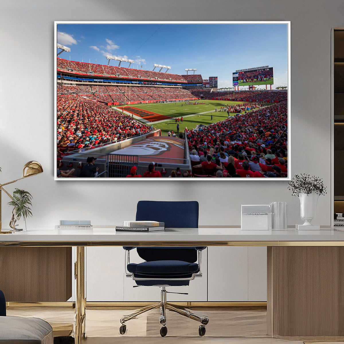 Florida Tampa Raymond James Stadium Wall Art Canvas Print -