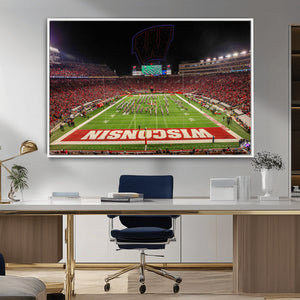 Wisconsin Badgers Football Team Print Canvas- Madison Camp