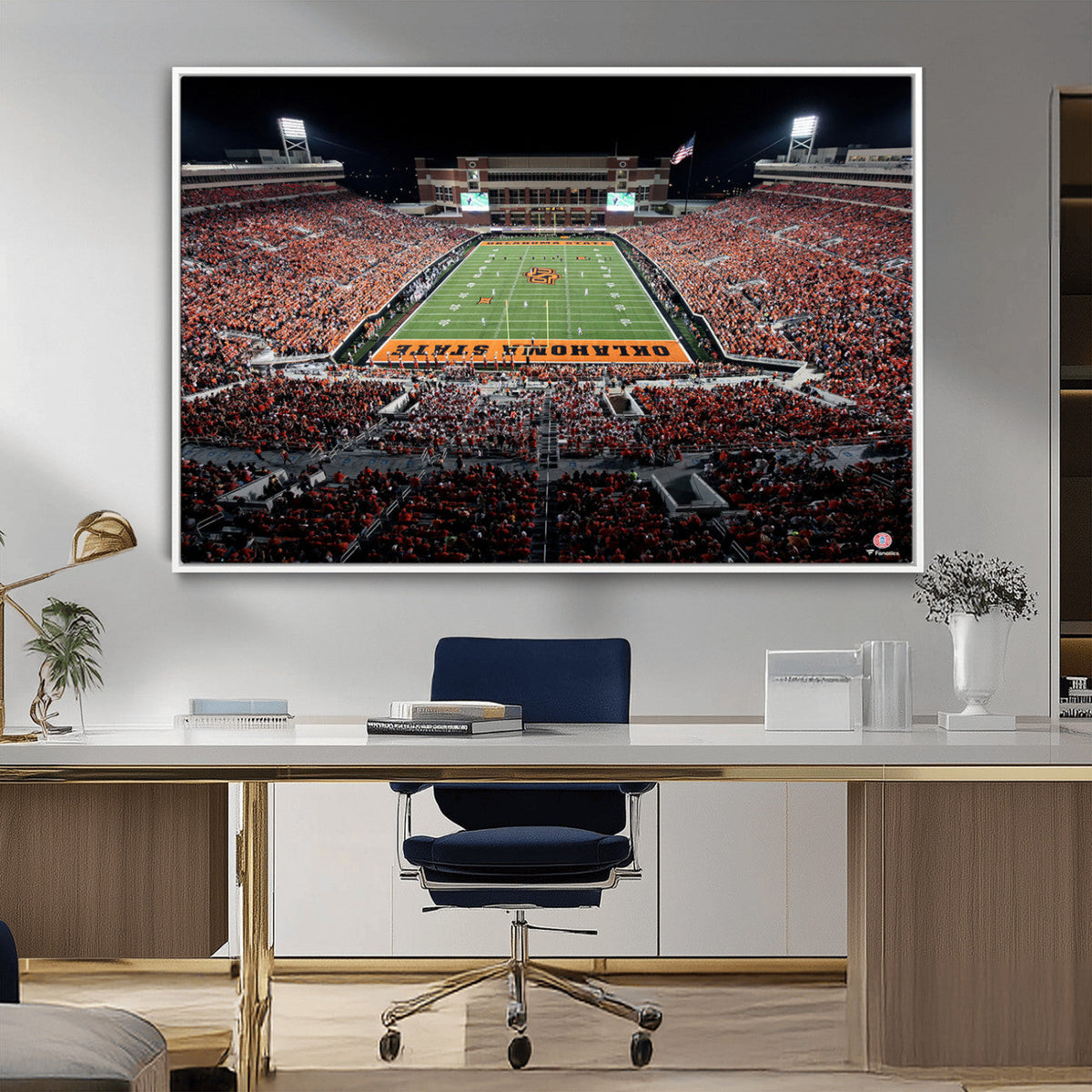 Oklahoma State Cowboys Canvas Print, Football Team Print -