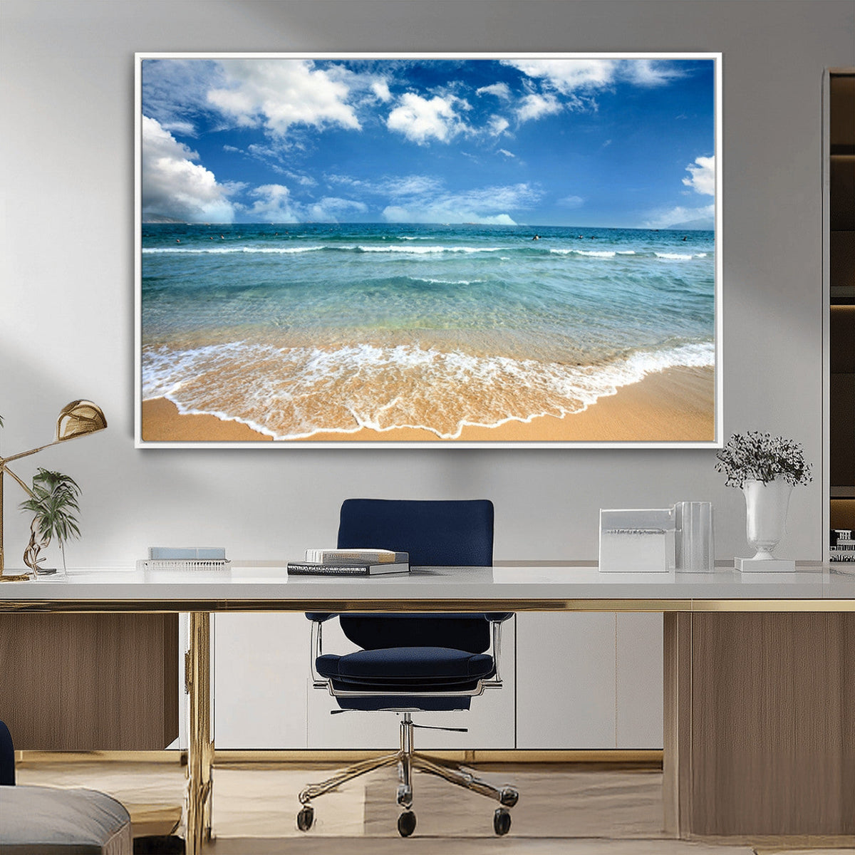Sea View From the Beach Canvas Print