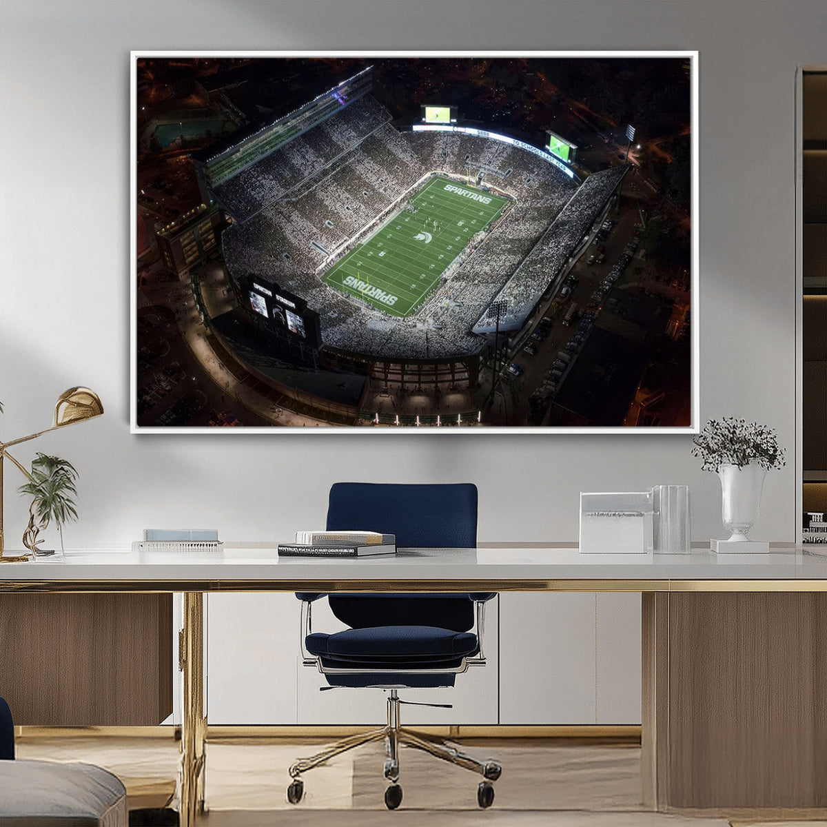 Michigan State Spartans Football Team Print - East Lansing
