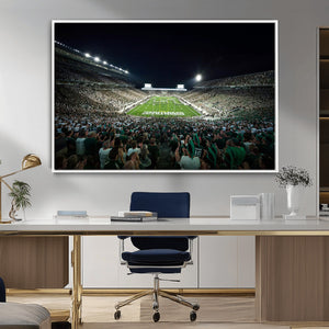Framed Michigan State Spartans Football Team Print - East