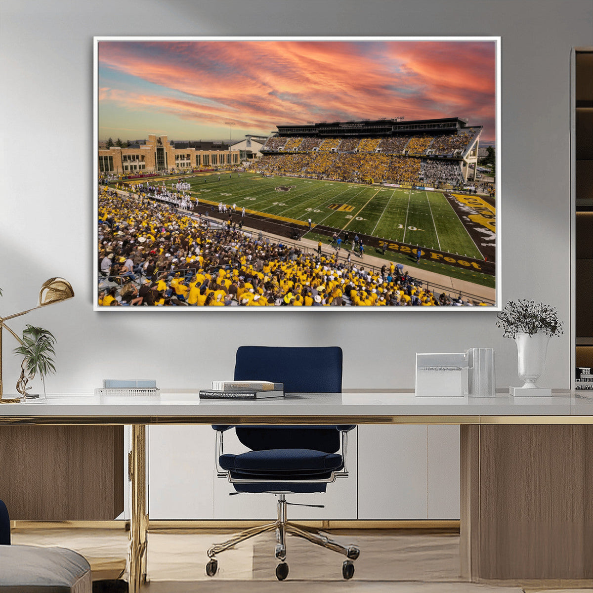 University of Wyoming Cowboys Football Team Print - Laramie