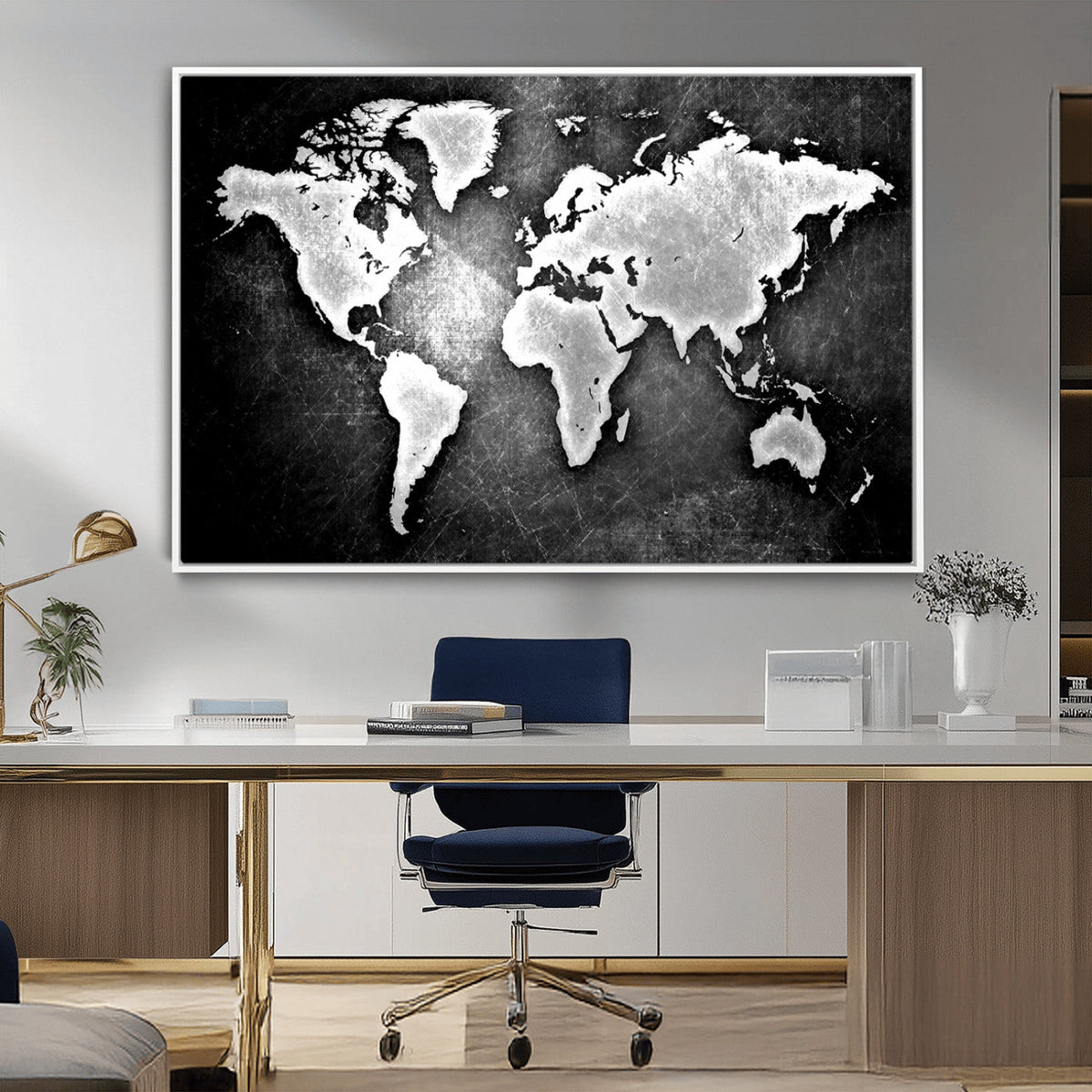 World Map Wall Art Canvas Print – Framed Wall Art for