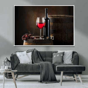 Red Wine and Bottle Canvas Print
