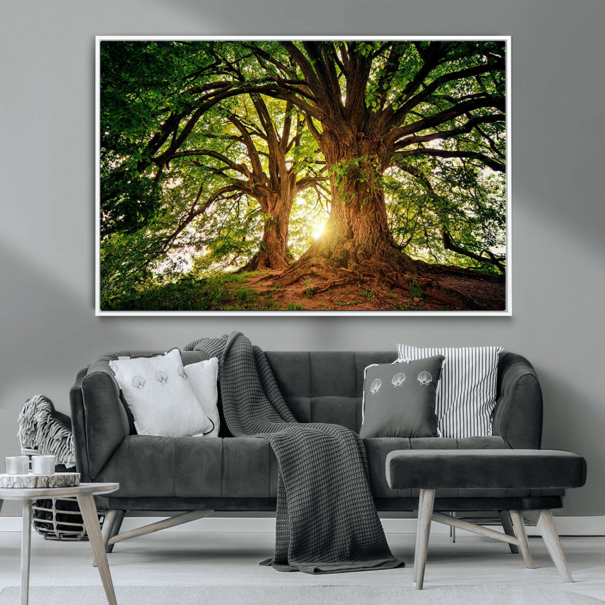 Majestic Ancient Tree Wall Art, NatureCanvas Print, Woodland
