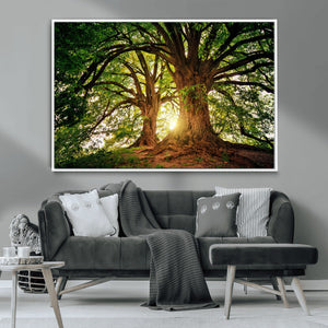 Majestic Ancient Tree Wall Art, NatureCanvas Print, Woodland