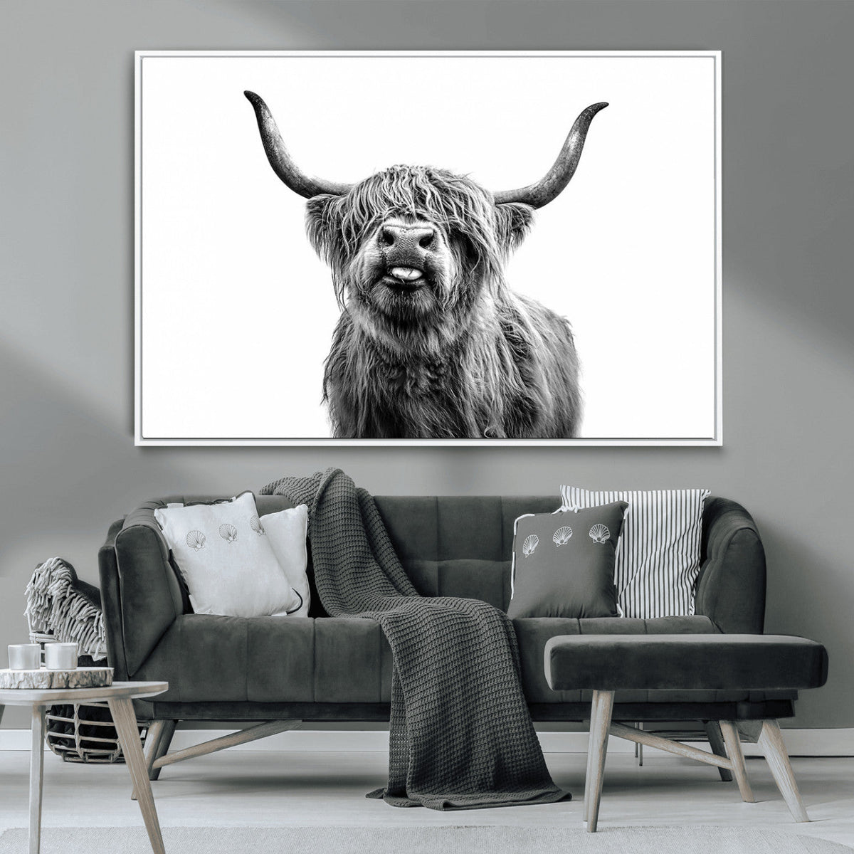 Fanny Scottish Highland Cow Cattle Art Print Farmhouse Wall