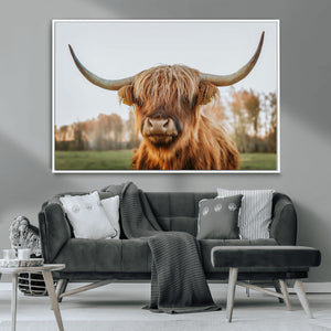 Highland Cow Animal Scottish Cattle Art Print Farmhouse Wall