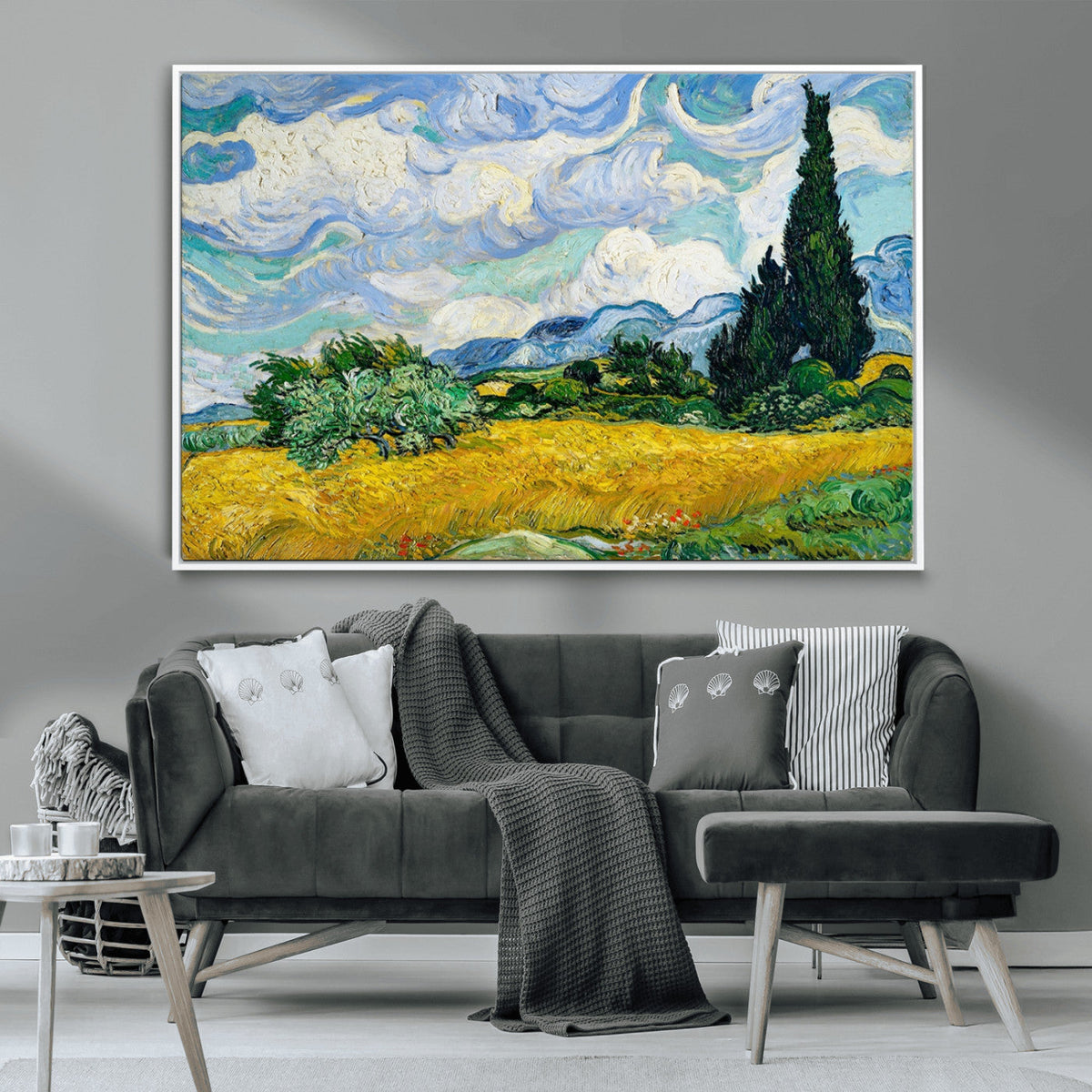 Wheatfield With Cypresses By Van Gogh Painting Wall Art