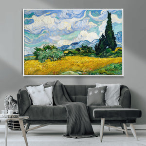 Wheatfield With Cypresses By Van Gogh Painting Wall Art