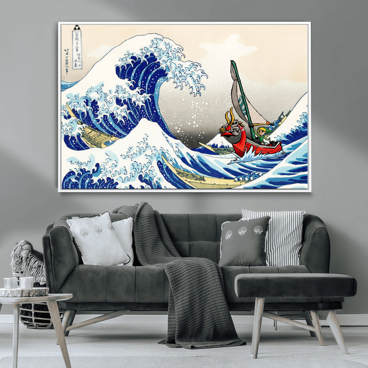 Katsushika Hokusai Kanagawa Giant Wave Wall Art Canvas Print