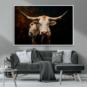 Texas Longhorn Wall Art | 3-Panel Large Texas Longhorn