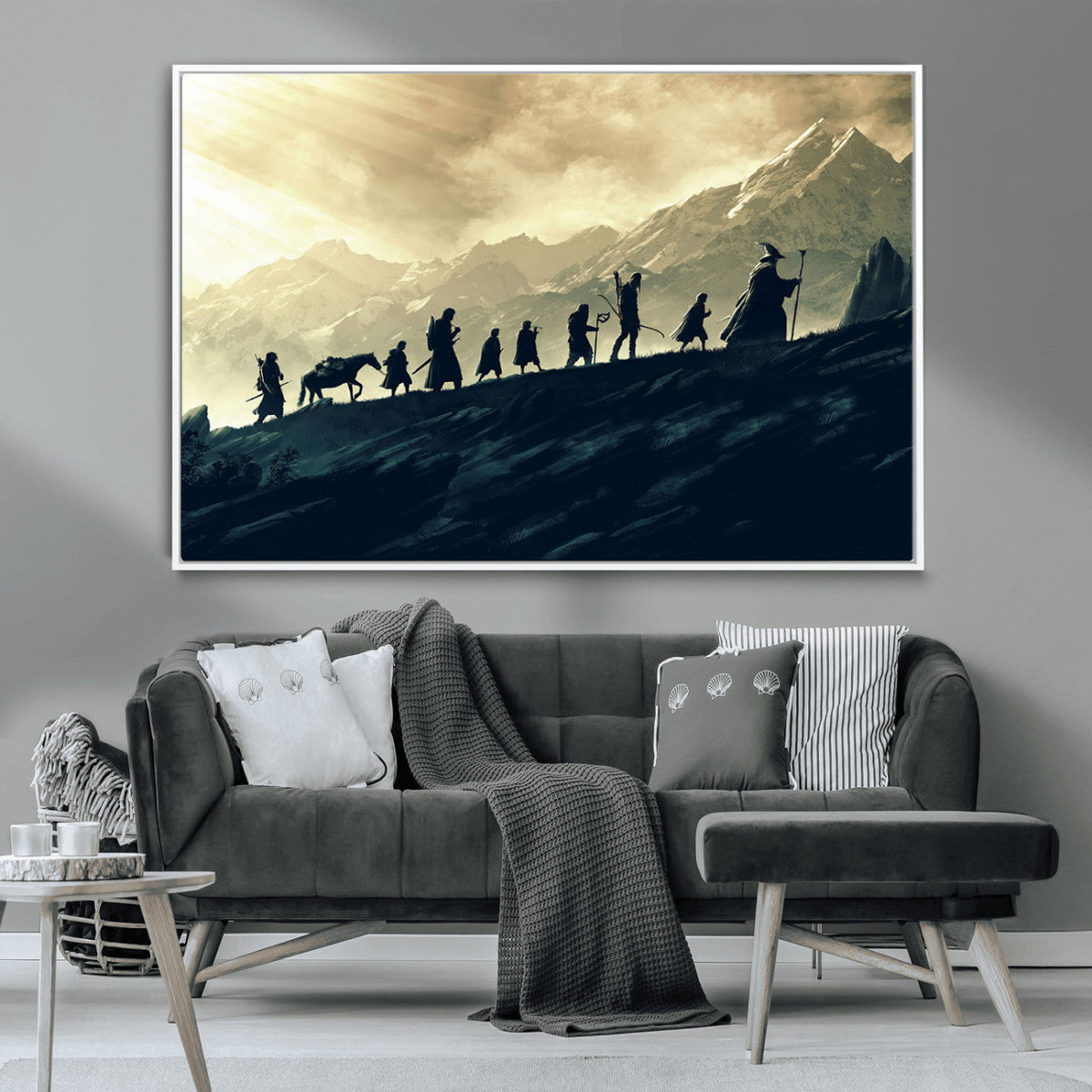 Fellowship Journey Wall Art – Fantasy Adventure Canvas Print