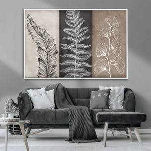 Minimalist Botanical Wall Art Canvas Print, Framed and Ready