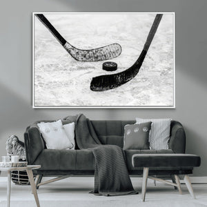 Winter Ice Hockey Sport Canvas Wall Art Print - Hockey Wall