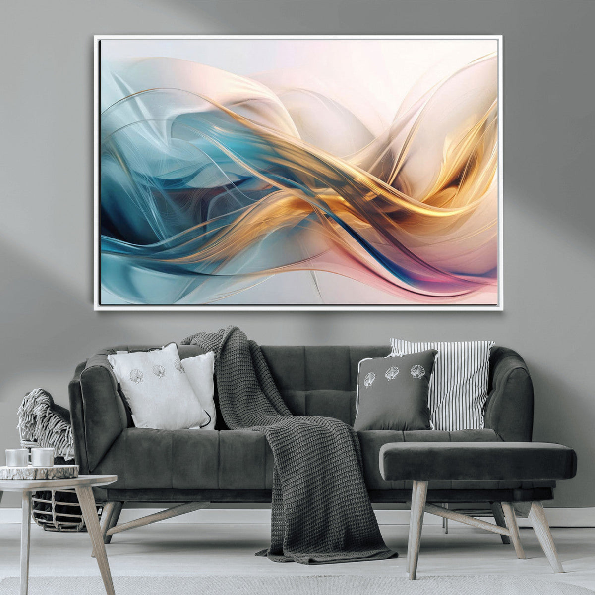 Abstract Flowing Colors Wall Art Canvas Print