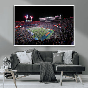 Ben Hill Griffin Stadium Night Game Triple Canvas Wall Art -