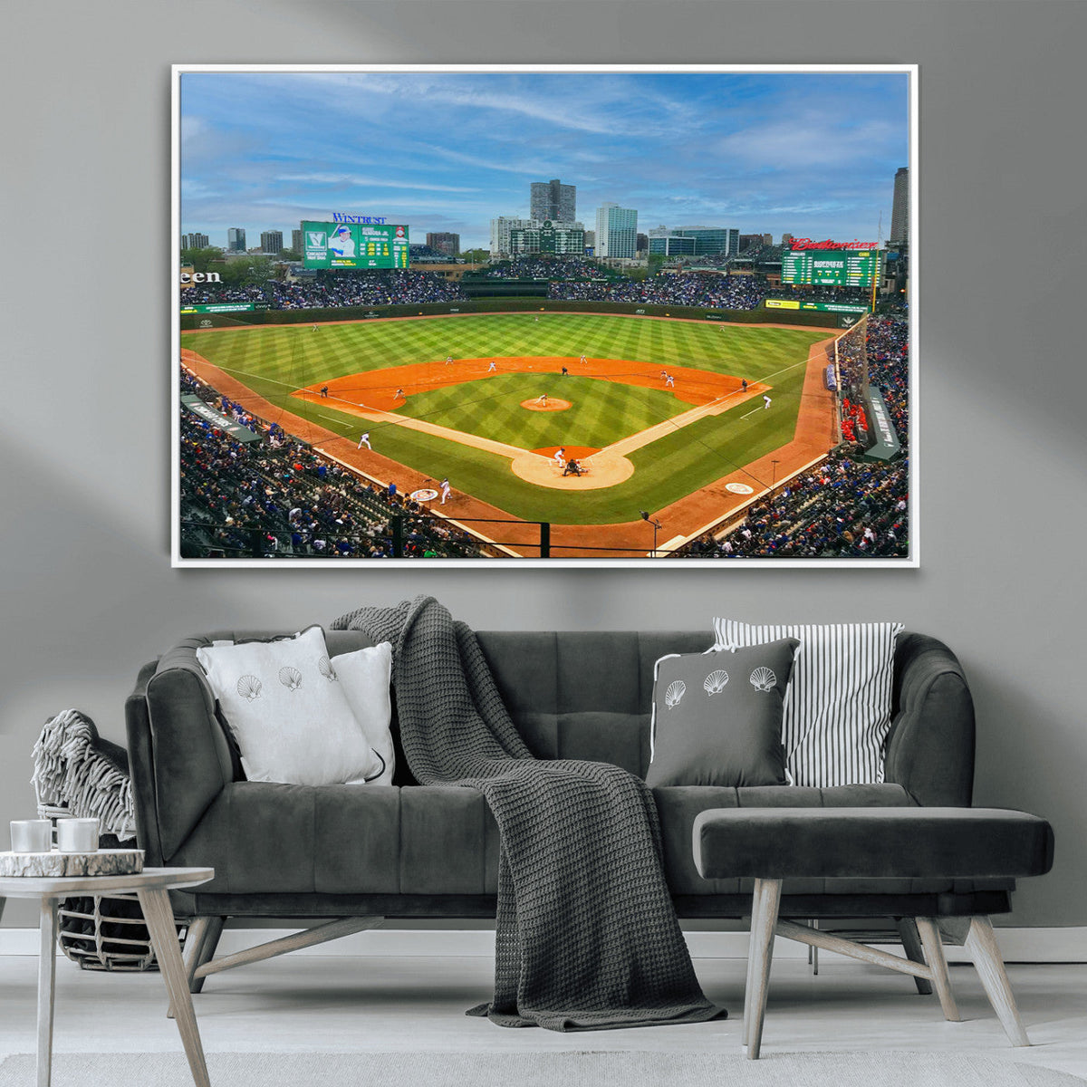 Wrigley Field Chicago Cubs Panoramic Canvas Print –