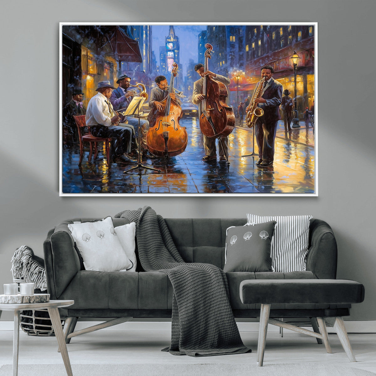 Colorful Jazz Wall Art - African American Music Canvas Print