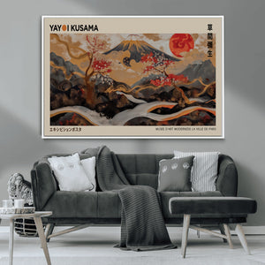 Modern Japanese Wall Art Canvas Print – Framed Abstract