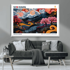 Modern Japanese Wall Art Canvas Print – Framed Abstract