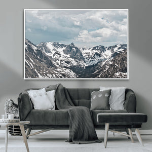 Snowy Peaks Wall Art Canvas Print – Alpine Wilderness