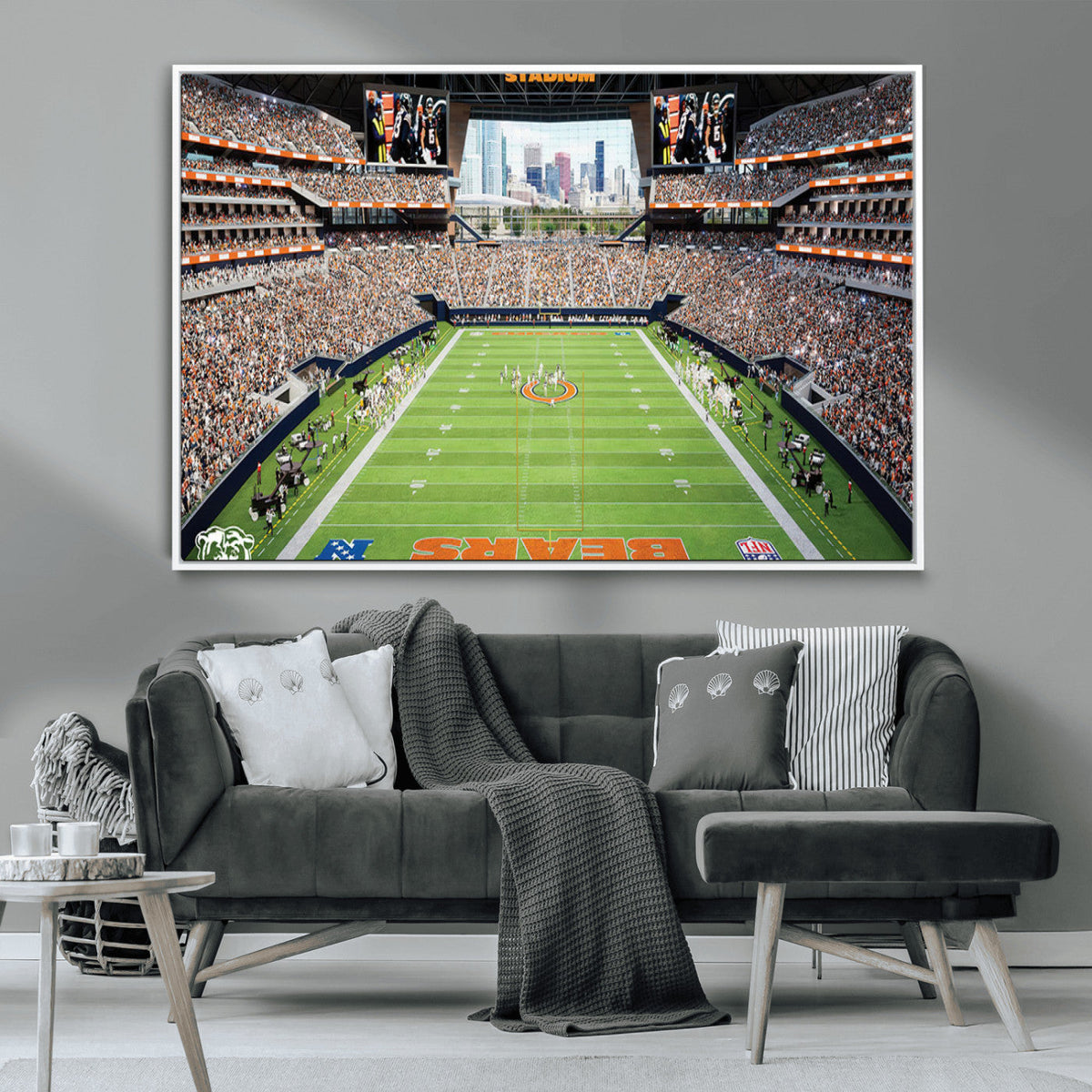 Chicago Bears Soldiers Field Wall Art Canvas Print – Framed