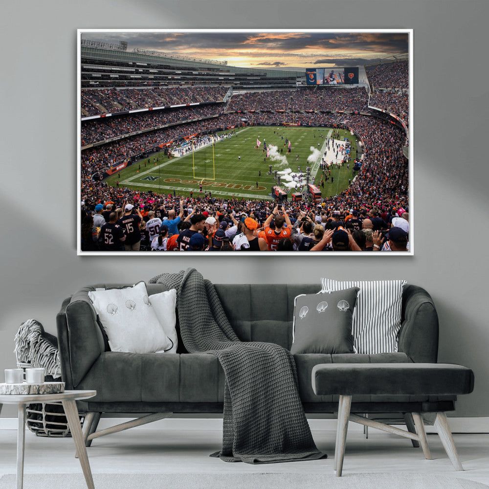 Chicago Bears Soldiers Field Wall Art Canvas Print – Framed