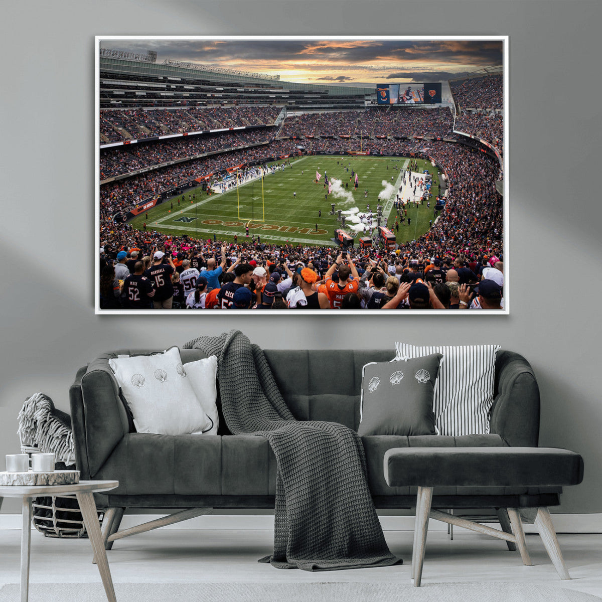 Chicago Bears Soldiers Field Wall Art Canvas Print – Framed