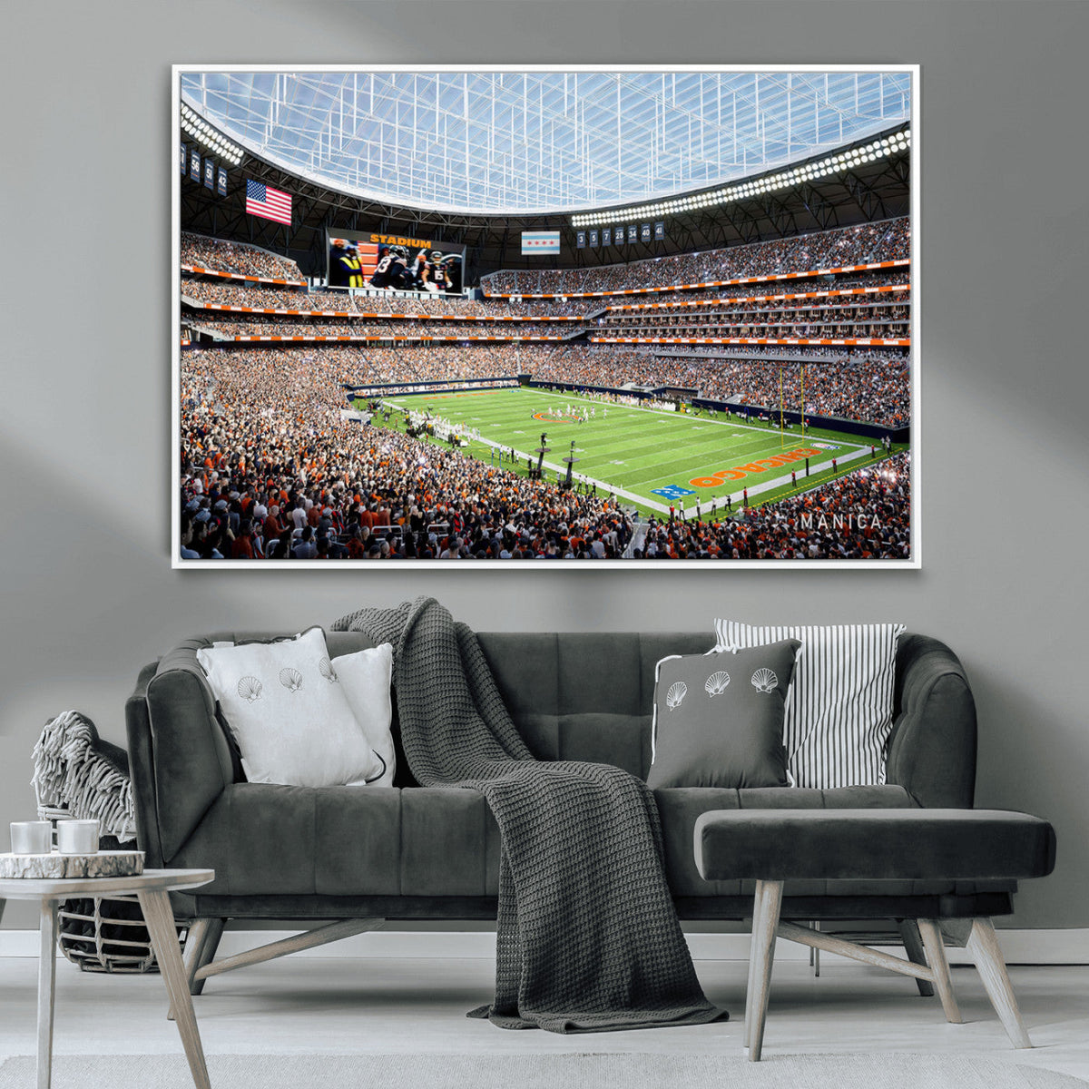 Chicago Bears Soldiers Field Wall Art Canvas Print – Framed