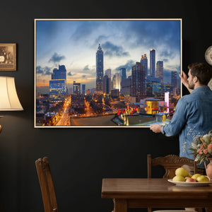 Atlanta Skyline Wall Art Canvas Print, Atlanta Downtown