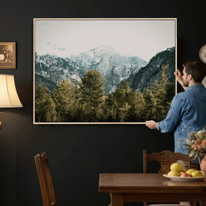 Mountain Forest Wall Art Canvas Print, Alpine Landscape