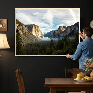 Yosemite Valley Mountain Wall Art Canvas Print, Granite