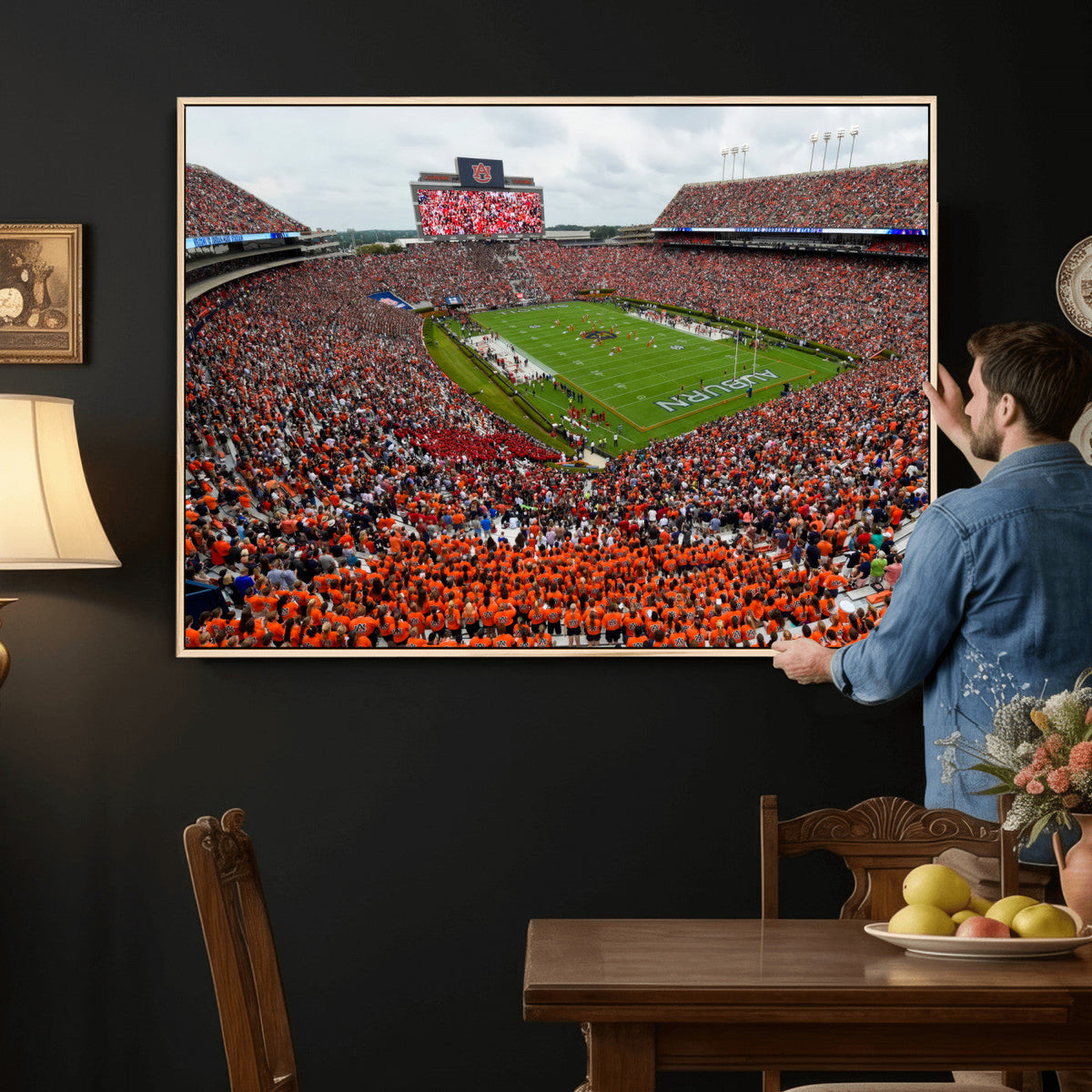 Auburn Stadium Wall Art Canvas Print, Jordan Hare Stadium
