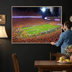 Clemson Football Stadium Wall Art Canvas Print, College