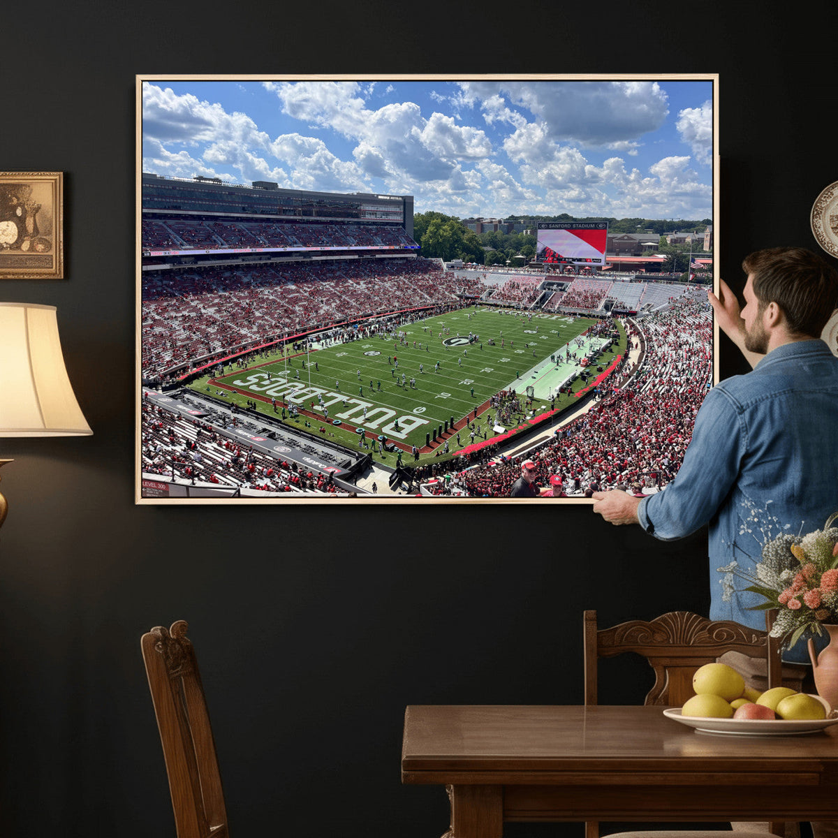 Georgia Bulldogs Stadium Wall Art Canvas Print, Sanford