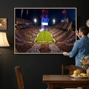 Oklahoma Memorial Stadium Wall Art Canvas Print – Oklahoma