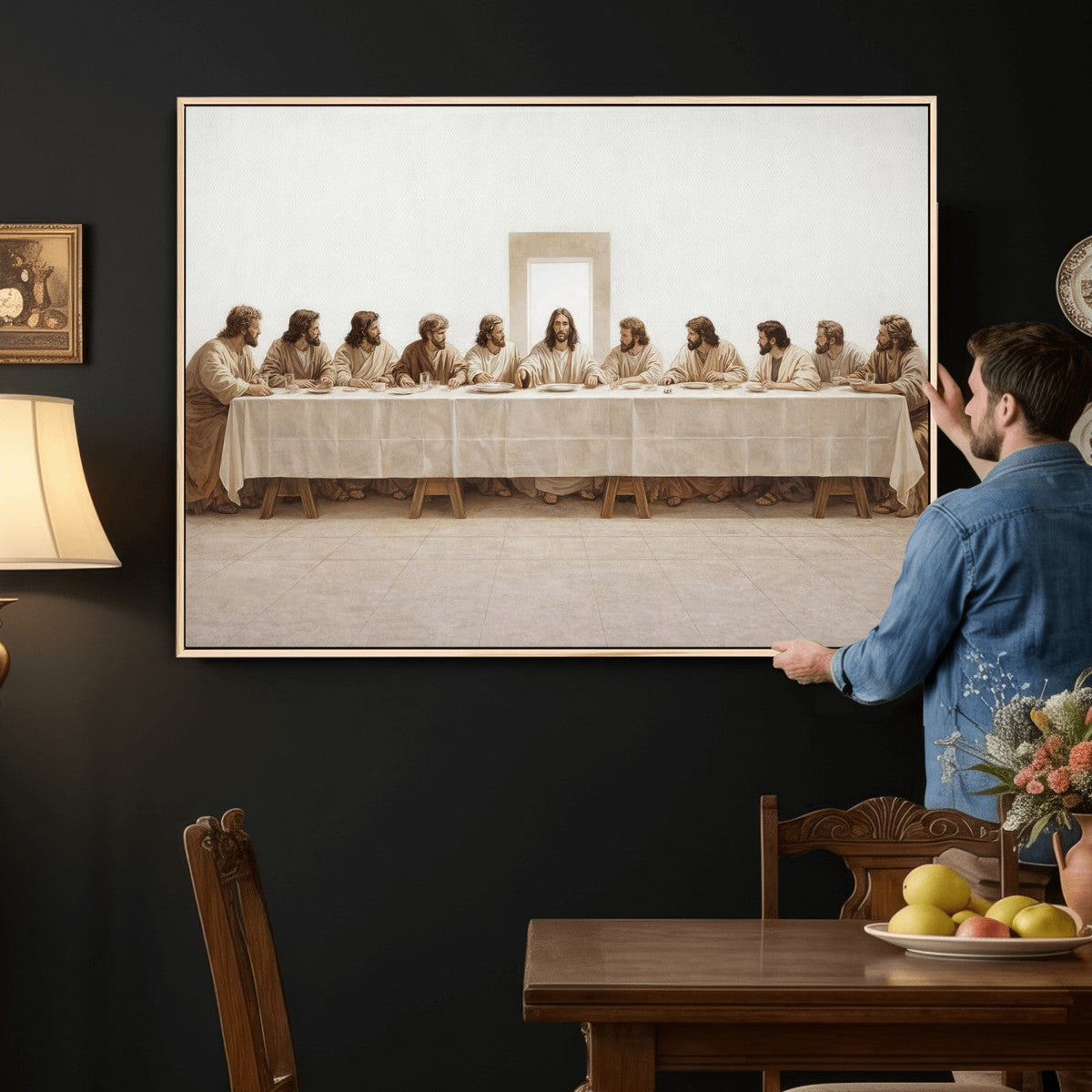 The Last Supper Wall Art Canvas Print, Jesus Christ Biblical