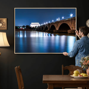 Washington DC Wall Art Canvas Print – Lincoln Memorial Night