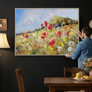 Abstract Mountain Landscape Wall Art Canvas Print – Textured
