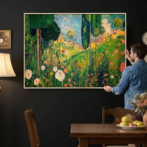 Gustav Klimt Boho Mountain Landscape Large Wall Art,