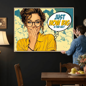 Pop Art Print Bathroom Sign Wall Art Canvas Print — Funny