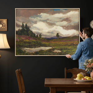 Gustav Macoun Heathland Canvas Print, Czech Landscape Oil