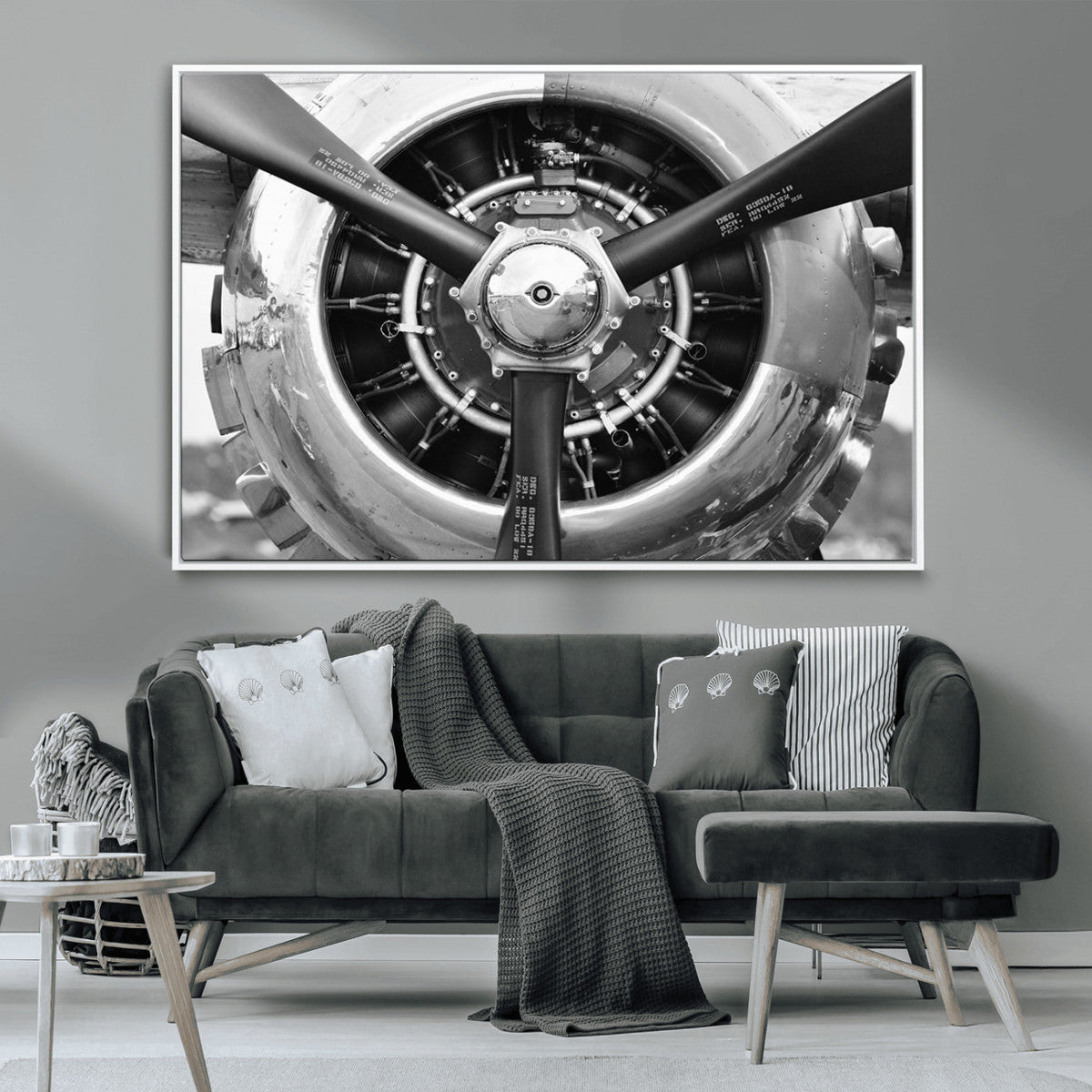 Vintage Airplane Wall Art Canvas Print