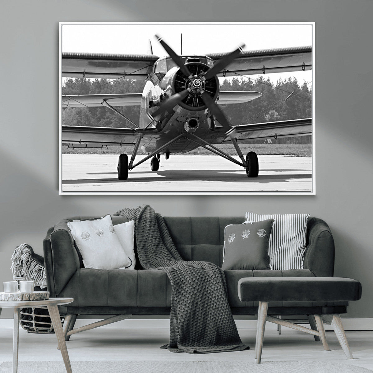 Wall Art Old War Plane Canvas Print