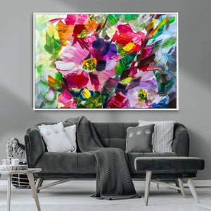 Oil Flower Abstract Canvas Print