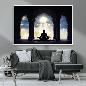 Women and Yoga Wall Art Canvas Print